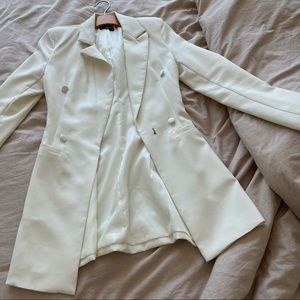Long White Blazer Jacket